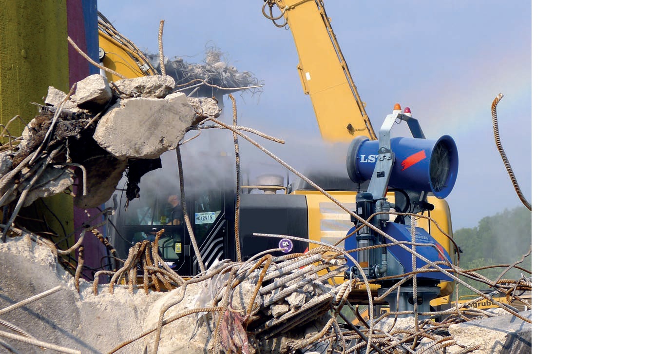 LST DSS 500 Staubbindeanlage zur Staubunterdrückung auf Baustelle und Recyclinganlage